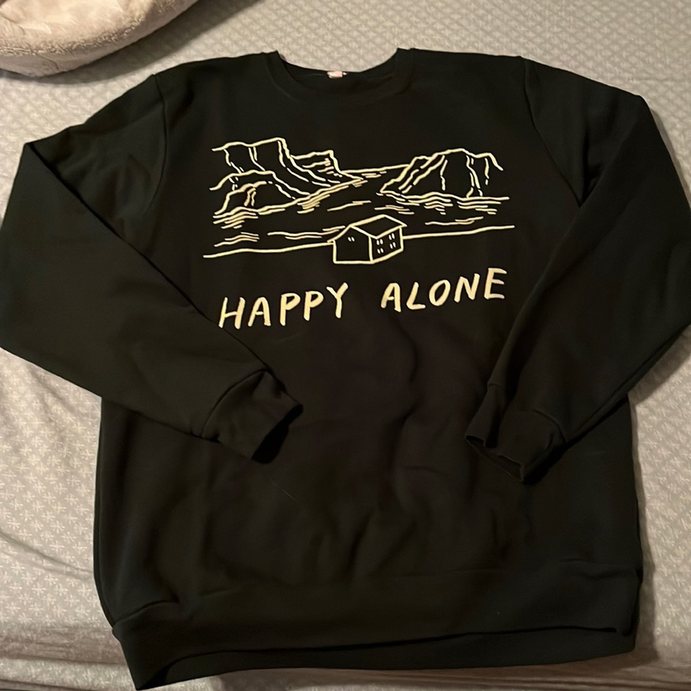 LG Happy Alone crewneck (dark green)